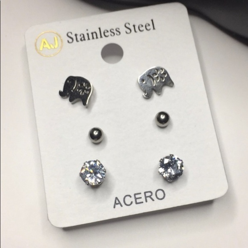Elephant Earrings trio New